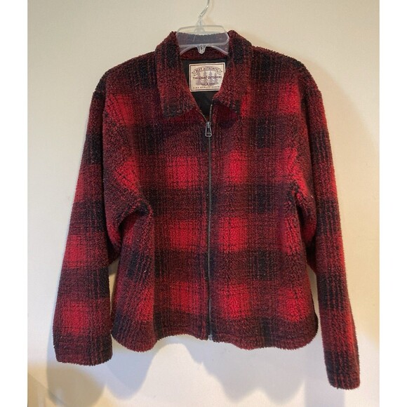 VTG The Great Outdoors Best Authentic Red/Black Check Jacket Size M #13711 - Picture 1 of 3